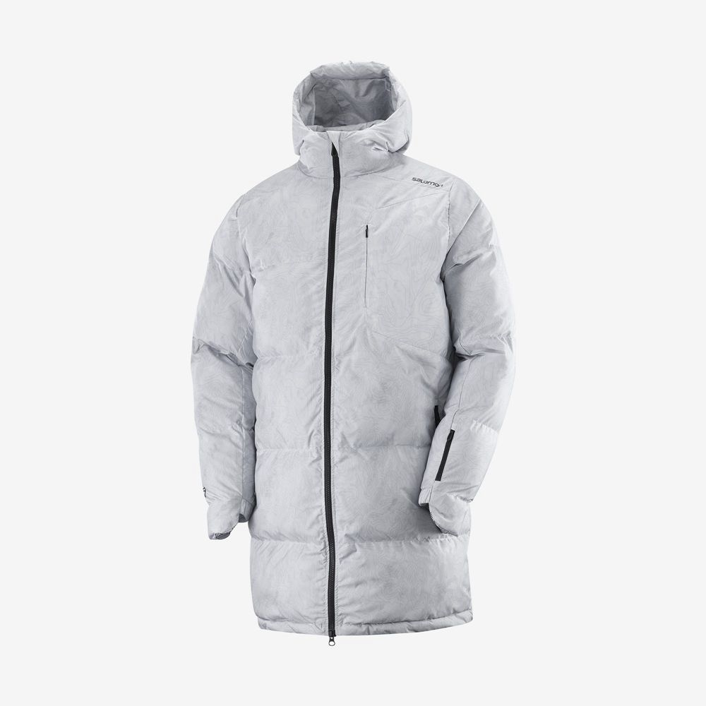 Chaquetas Salomon Hombre Gris - Salomon Argentina OUTLIFE PACKABLE LONG PUFFER JKT U,349607-JIF